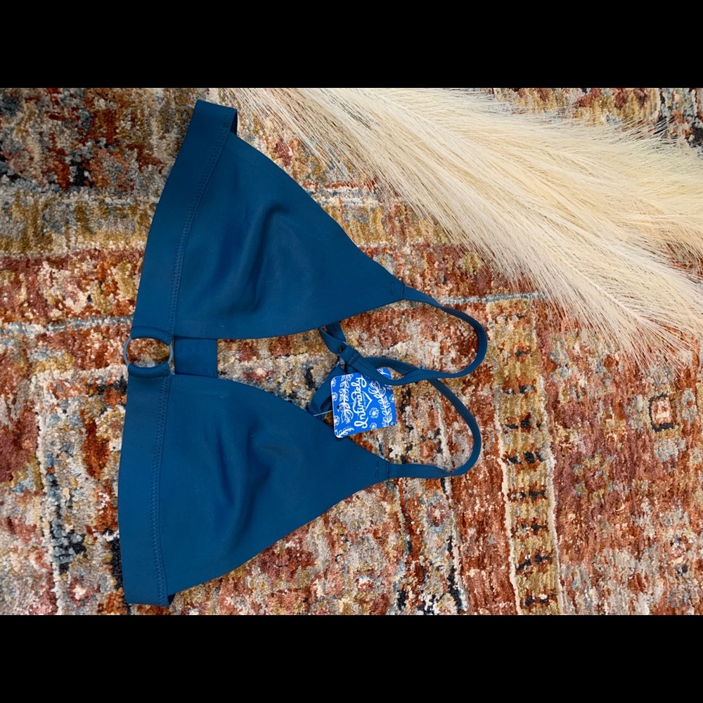 Free People Oh Scuba Bralette Midnight Cowboy XS - Picture 2 of 8
